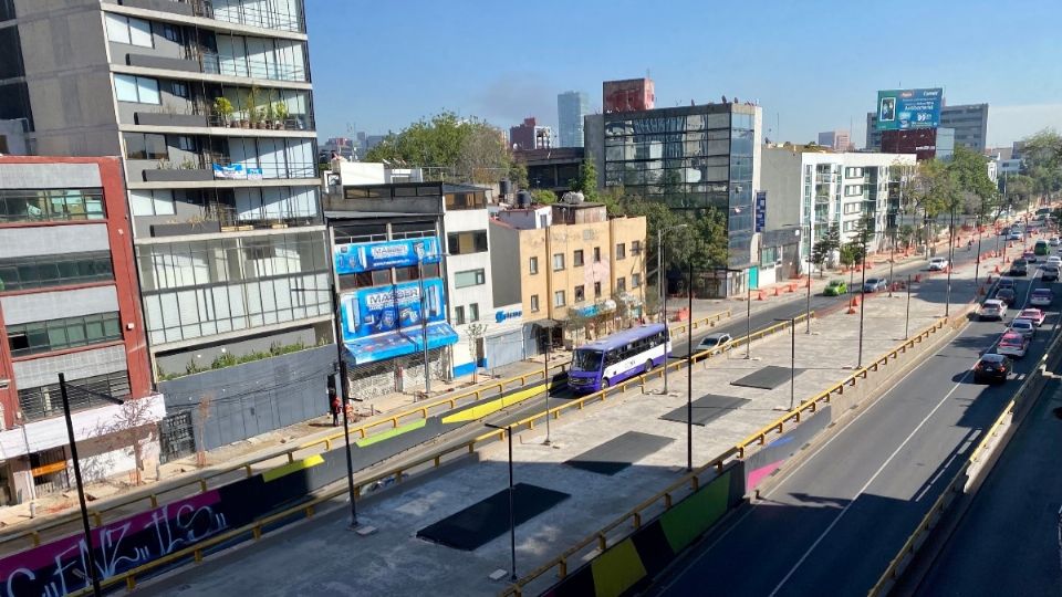 El tramo ya remodelado de Avenida Chapultepec va de Lieja a la Glorieta de Insurgentes Foto: Especial