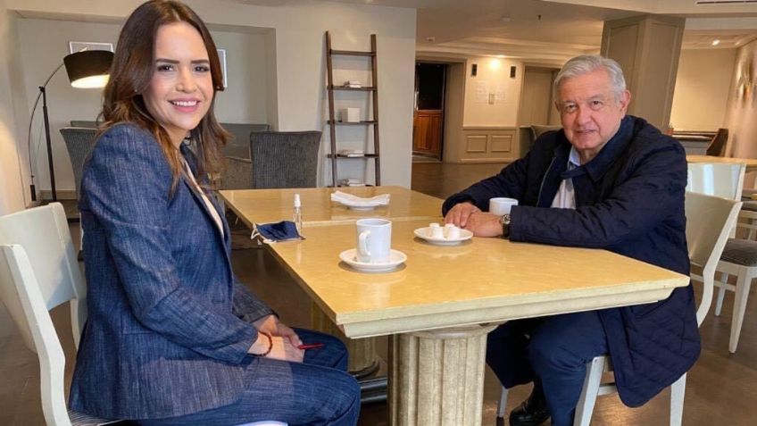 AMLO se reúne con candidata de Morena a la gubernatura de Nuevo León