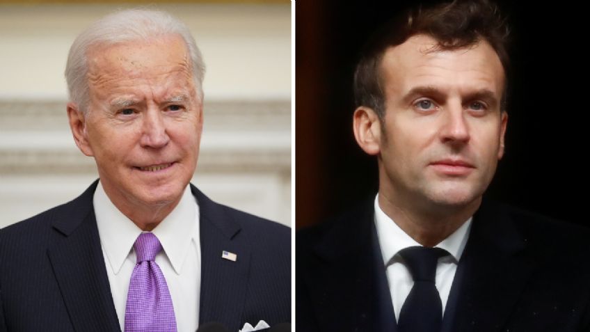 ¿De qué hablaron Joe Biden y Emmanuel Macron en su primera conversación oficial?