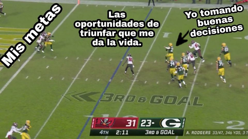 No se hicieron esperar los reclamos para Aaron Rodgers. Foto: Archivo/ Twitter