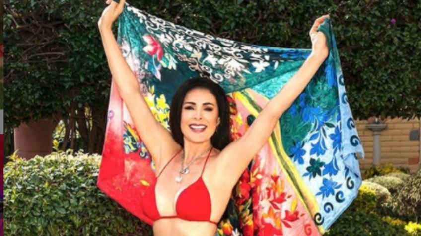 ¡Sin palabras! Lourdes Munguía presume sensual bikini rojo: FOTO