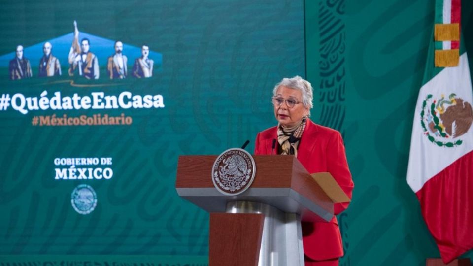 El mandatario López Obrador está bien, aseguró Sánchez Cordero. Foto: Presidencia