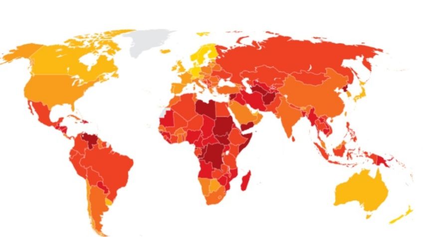 Estos son los 10 países más corruptos del mundo y los 10 mas transparentes: MAPA