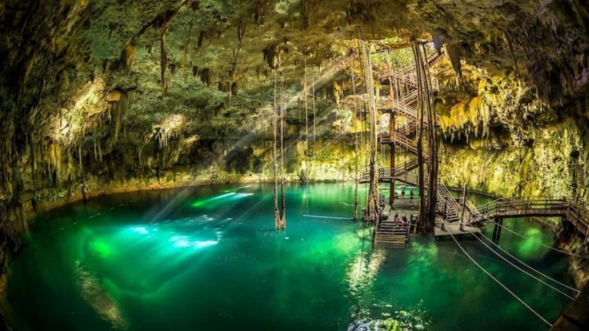 Cenote de XKAABACH'E'EN en Maní, podría ser el último lugar con agua en la TIERRA