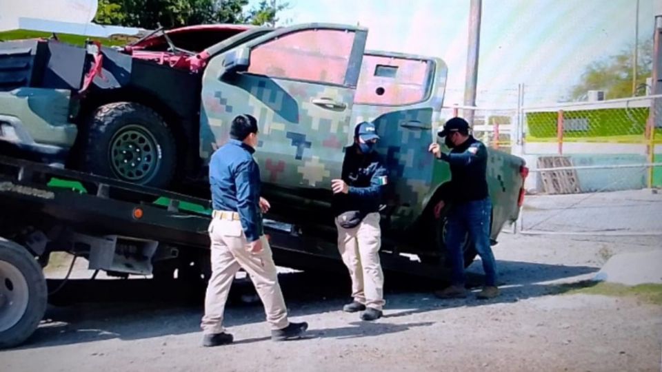 En el cateo también se localizaron placas de acero, caretas y equipo diverso