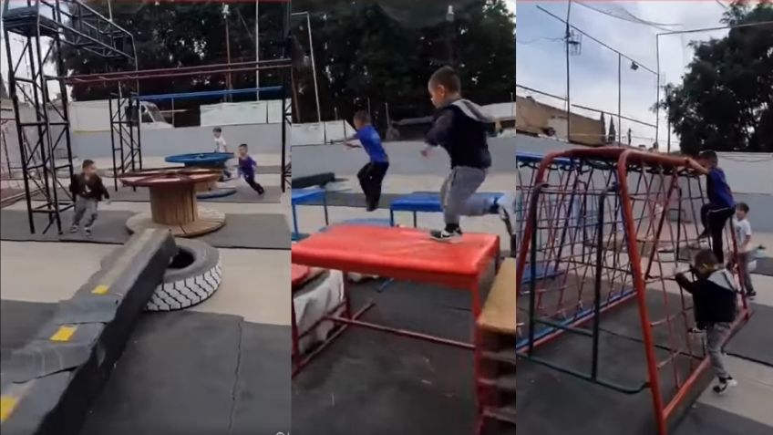 VIDEO VIRAL: ¡Esta ternura no la tiene ni el Exatlón! Niños atraviesan pista de obstáculos como en el reality