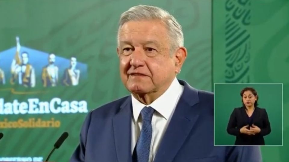 El presidente López Obrador desde la conferencia matutina. Foto: Especial