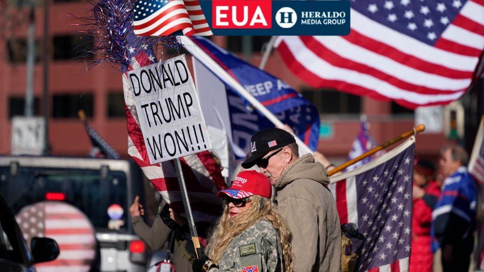 Seguidores del republicano se congregaron en Washington para una demostración de fuerza. Foto: AP