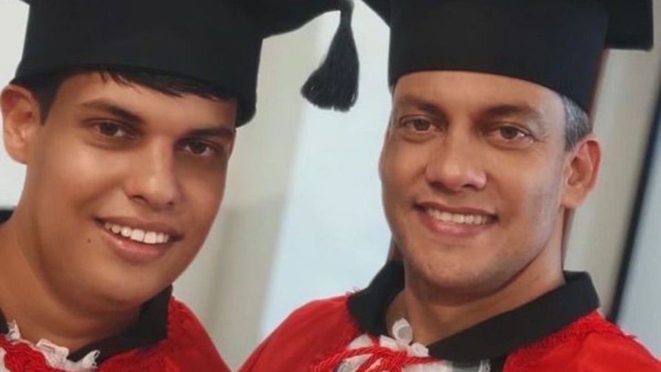 Tanto padre como hijo son dos abogados de profesión egresados de la Facultad de Derecho de Espírito Santo. FOTO: ESPECIAL