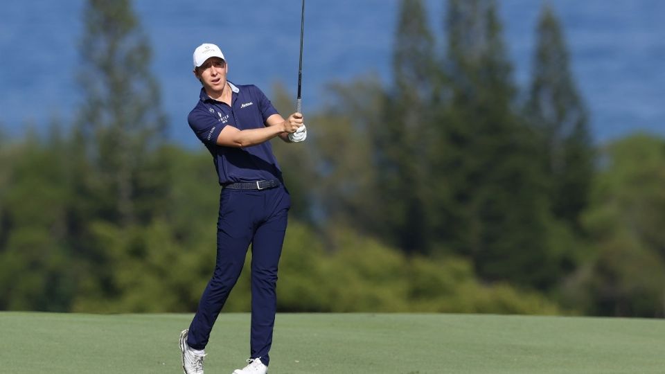 El tapatío recorrió el campo Plantation Course at Kapalua (par 73 de 7 mil 596 yardas) Foto: AFP