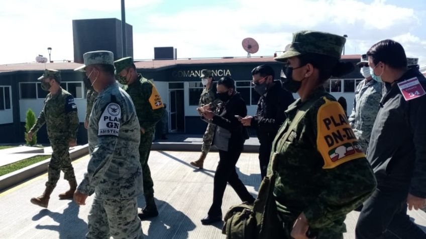 Rosa Icela Rodríguez supervisa cuarteles de la Guardia Nacional