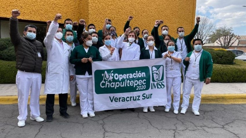 Médicos y enfermeras del IMSS llegan de Chiapas, Durango y Veracruz para reforzar Operación Chapultepec