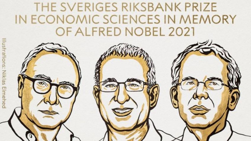 El Premio Nobel de Economía es para David Card de Canadá y Joshua D. Angrist y Guido W. Imbens de EU