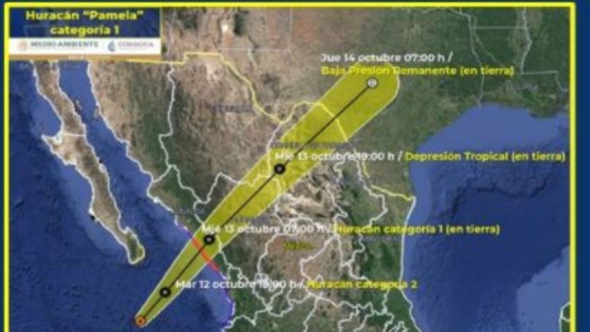 Pamela Minuto a Minuto: Tocará tierra el miércoles en Sinaloa convertido en huracán