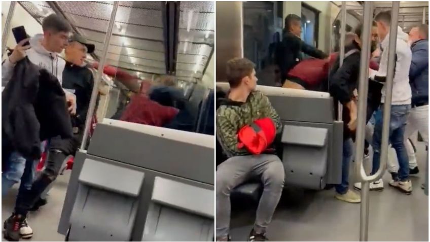 Jóvenes dan brutal golpiza a hombre mayor en metro de Bilbao | VIDEO