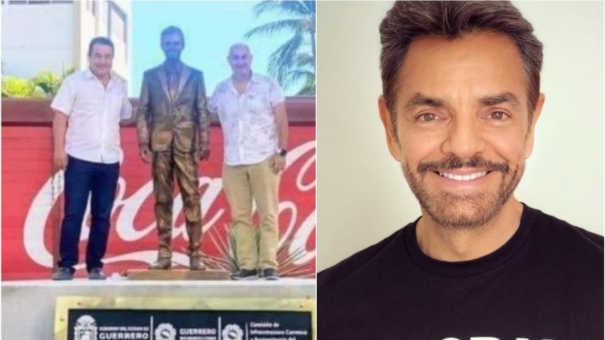 Estatua de Eugenio Derbez en Acapulco es vandalizada a pocos días de ser develada