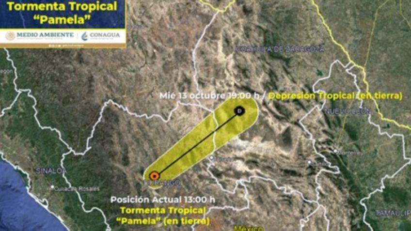 Pamela Minuto a Minuto: El sistema se degrada a depresión tropical; ocasionará lluvias intensas en estos estados