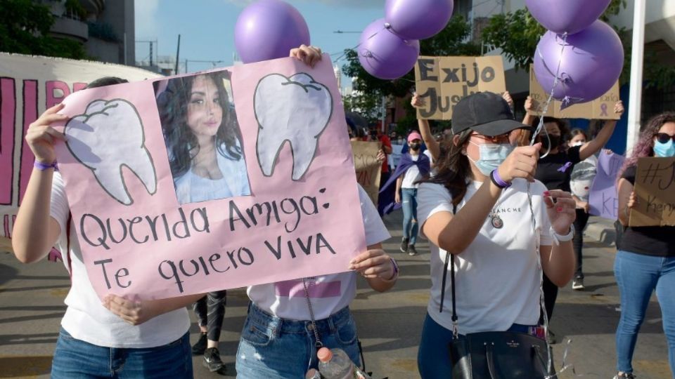 Se realizó una marcha para que el feminicidio de Kenya no quede impune. Foto: Cuartoscuro