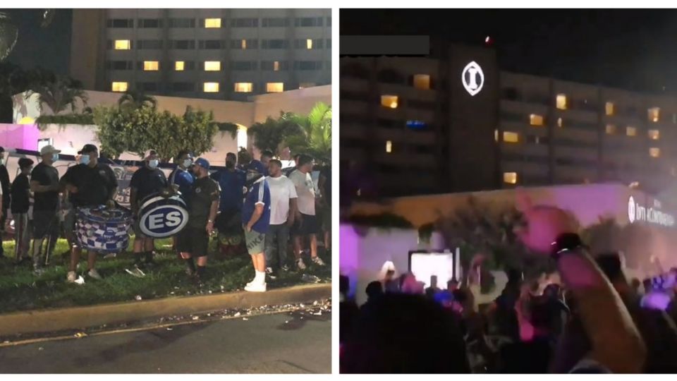 Los aficionados de El Salvador llevaron serenata a la Selección Mexicana 
FOTO: Especial