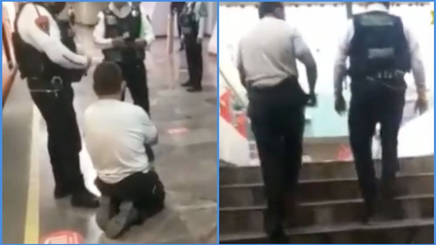 ¡Milagro, milagro! Presunto "discapacitado" se pone de pie y abandona el Metro: VIDEO VIRAL