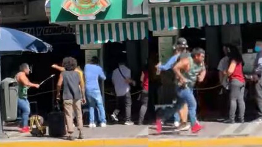 A plena luz del día en el centro de Guadalajara: hombre roba una cadena y huye dando manotazos | VIDEO