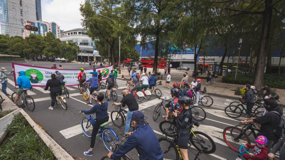 Por primera vez, 100 mil en bici en pandemia. Foto: Especial