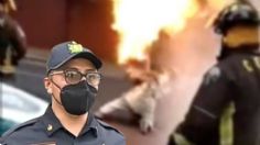 Bombero que cargó un cilindro de gas en llamas brinda TESTIMONIO de cómo atendió el incendio en la CDMX