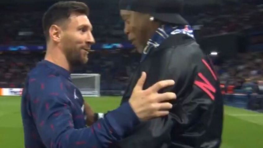 Champions League: Así fue el emotivo reencuentro entre Messi y Ronaldinho | VIDEO