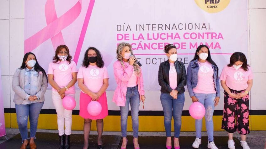 PRD realiza jornada preventiva contra cáncer de mama en CDMX