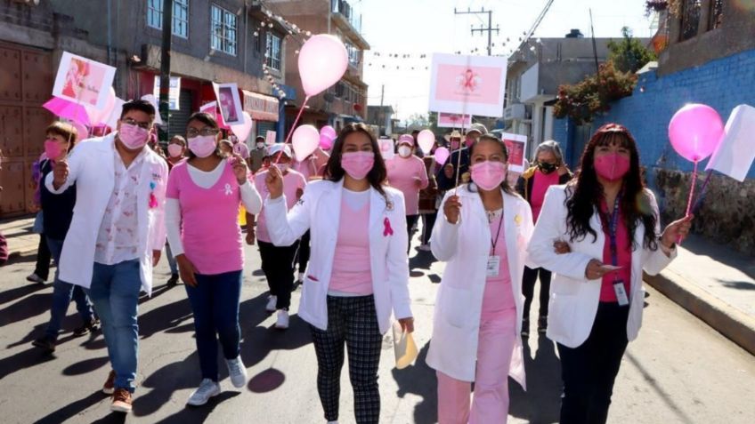 Milpa Alta celebra con caminata Día mundial de la lucha contra el cáncer de mama