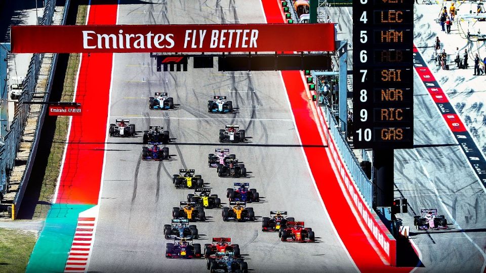 Imagen del Gran Premio de Estados Unidos del 2019. Foto: Twitter @mexicogp