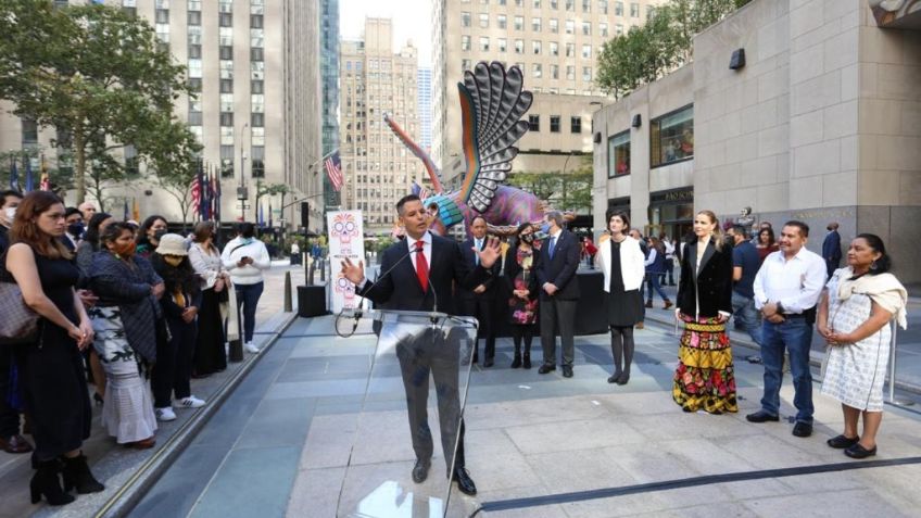 Alebrijes gigantes de Oaxaca, conquistan con su magia el corazón de Nueva York