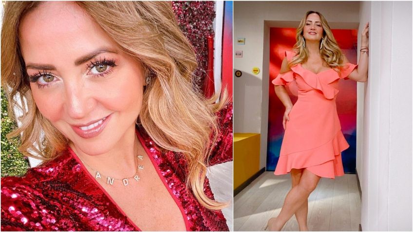 Andrea Legarreta derrocha ELEGANCIA con impresionante vestido ROJO: Foto