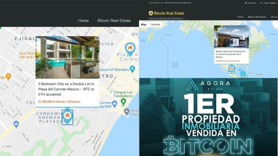 CIBERPROMOCIÓN. Sitios de desarrolladores inmobiliarios venden viviendas en criptomonedas en varias partes del país. Foto: Especial