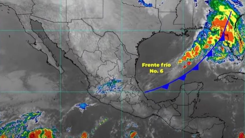 Frente Frío No. 6: Estos son los estados que tendrán lluvias muy fuertes, granizo y posibilidad de descargas eléctricas