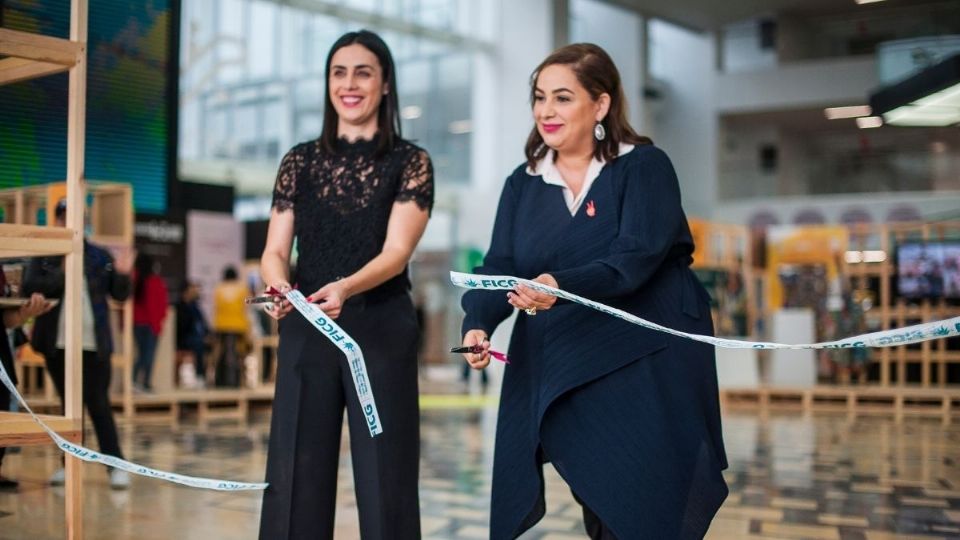 Ximena Urrutia (izquierda) y Estrella Araiza, del Festival Internacional de Cine de Guadalajara. Foto: FICG