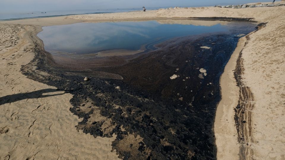 GOLPE A PLAYAS. El derrame impactó las costas y mató a la vida silvestre de la zona. Foto: AP