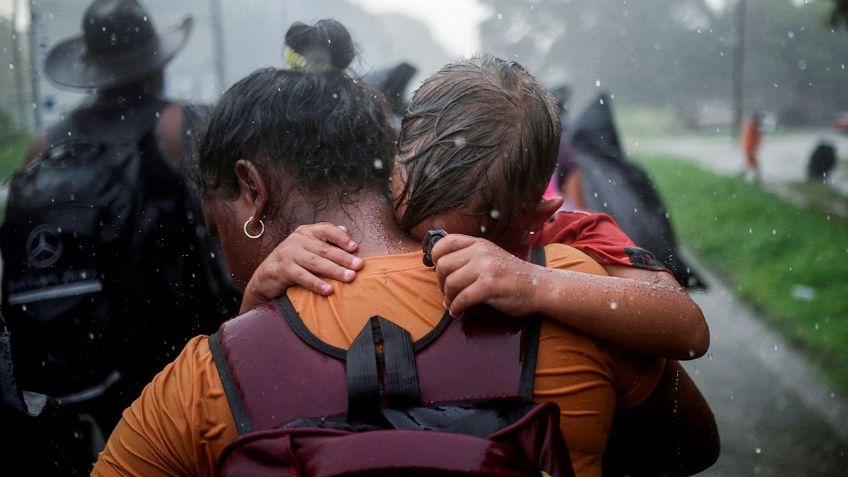 La caravana merma salud de los migrantes; niños son los más afectados