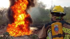 Se incendia ducto de Pemex en Apodaca; hay un herido de gravedad