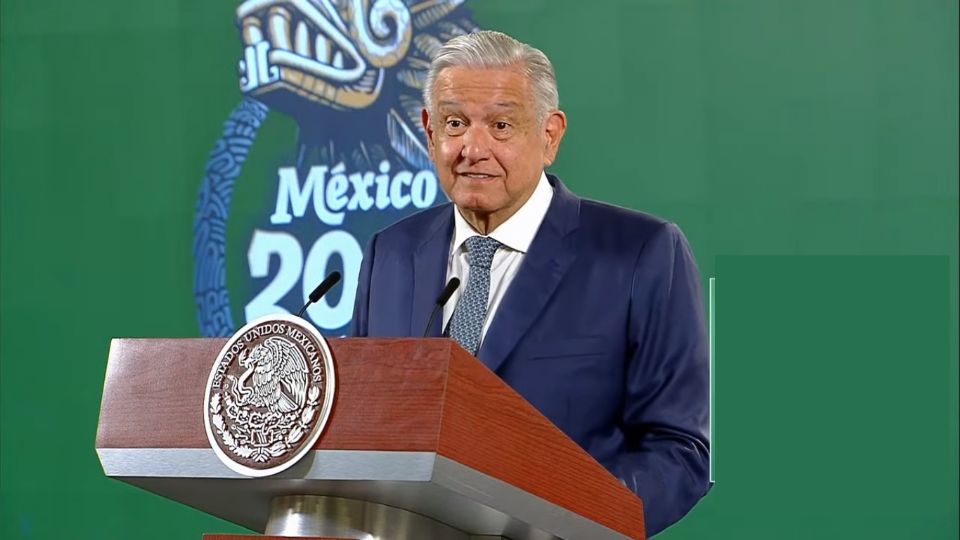 El presidente López Obrador en la Conferencia Mañanera de Palacio Nacional 
FOTO: Especial