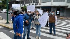 Extrabajadores y colaboradores de Víctor Hugo Romo realizan manifestación en Miguel Hidalgo