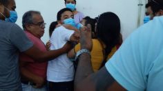 Se arma zafarrancho a fuera de Fiscalía de Madero por niños de Liliana, mujer agredida por su expareja