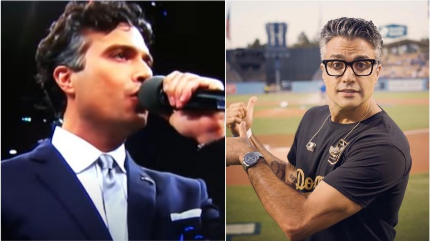 ¿Jaime Camil se equivocó como en México? Así cantó el Himno de EU en el juego de Los Dodgers: VIDEO