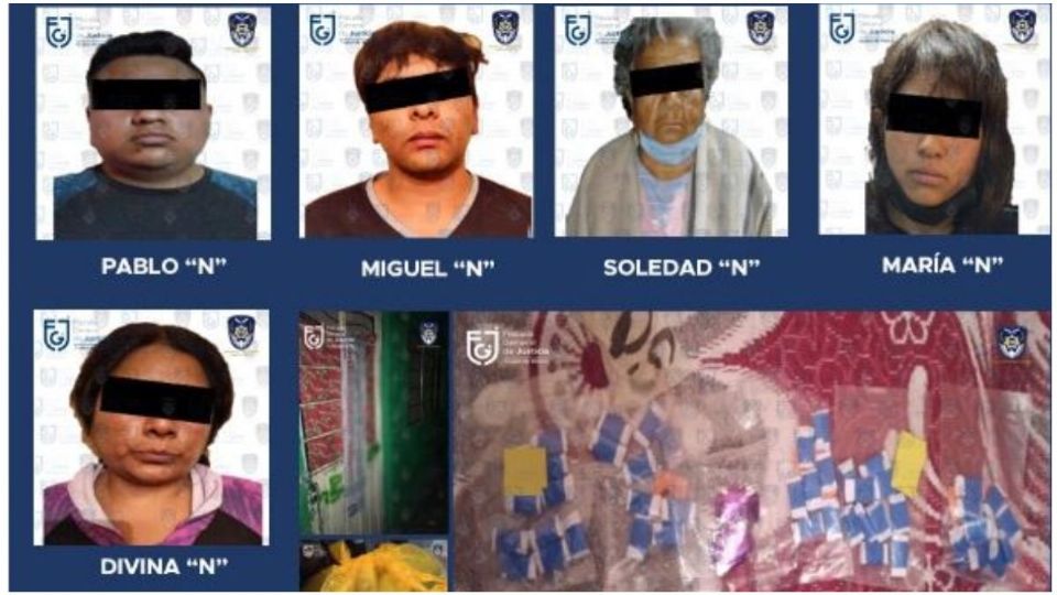 Las personas detenidas permanecen bajo resguardo de la Fiscalía de la CDMX
(Foto: Especial)