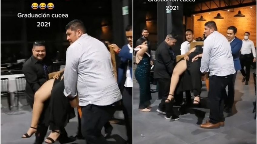 ¡Se le pasaron las copas! Joven termina como "bulto" en su fiesta de Graduación; se hace viral en TikTok