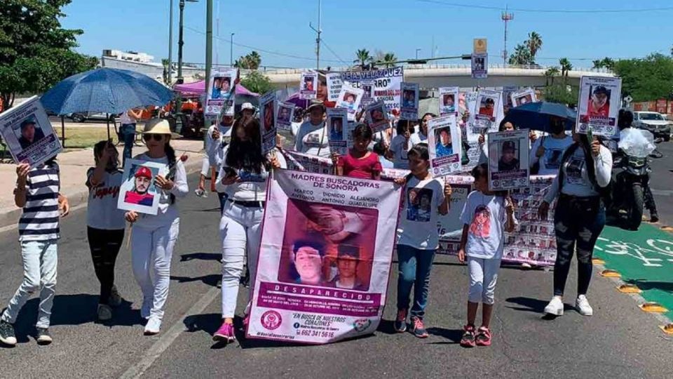 El Colectivo de Madres Buscadoras de Sonora ha realizado una serie de manifestaciones para demandar la búsqueda de sus hijos. Foto: Archivo