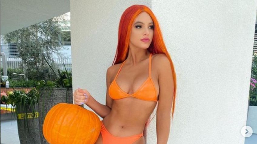 LELE PONS cautiva en atrevido BIKINI naranja para esperar llegada de Halloween: FOTOS