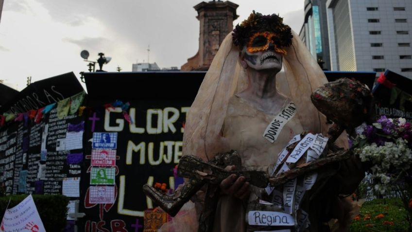 CDMX: Así fue la marcha de catrinas contra los feminicidios | FOTOS