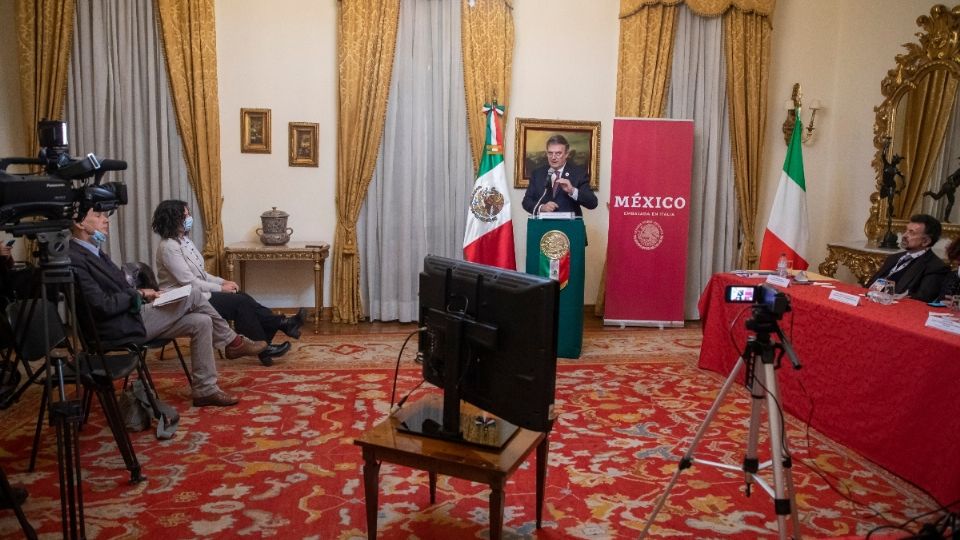 RESULTADOS. El canciller mexicano ofreció un balance de la reunión del G20 en Roma. Foto: Especial y Pablo Esparza