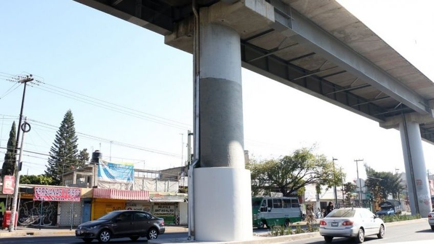 METRO CDMX: Inicia el reforzamiento de las columnas en el tramo elevado de la estación Olivos de la Línea 12